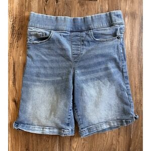 DKNY Women's Blue Jean Pull On Bermuda Shorts Stretch Denim Size XS